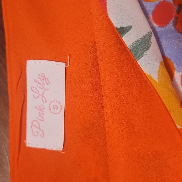 Pink Lily Vibrant Floral One-Shoulder Mini Dress - Picture 7 of 9